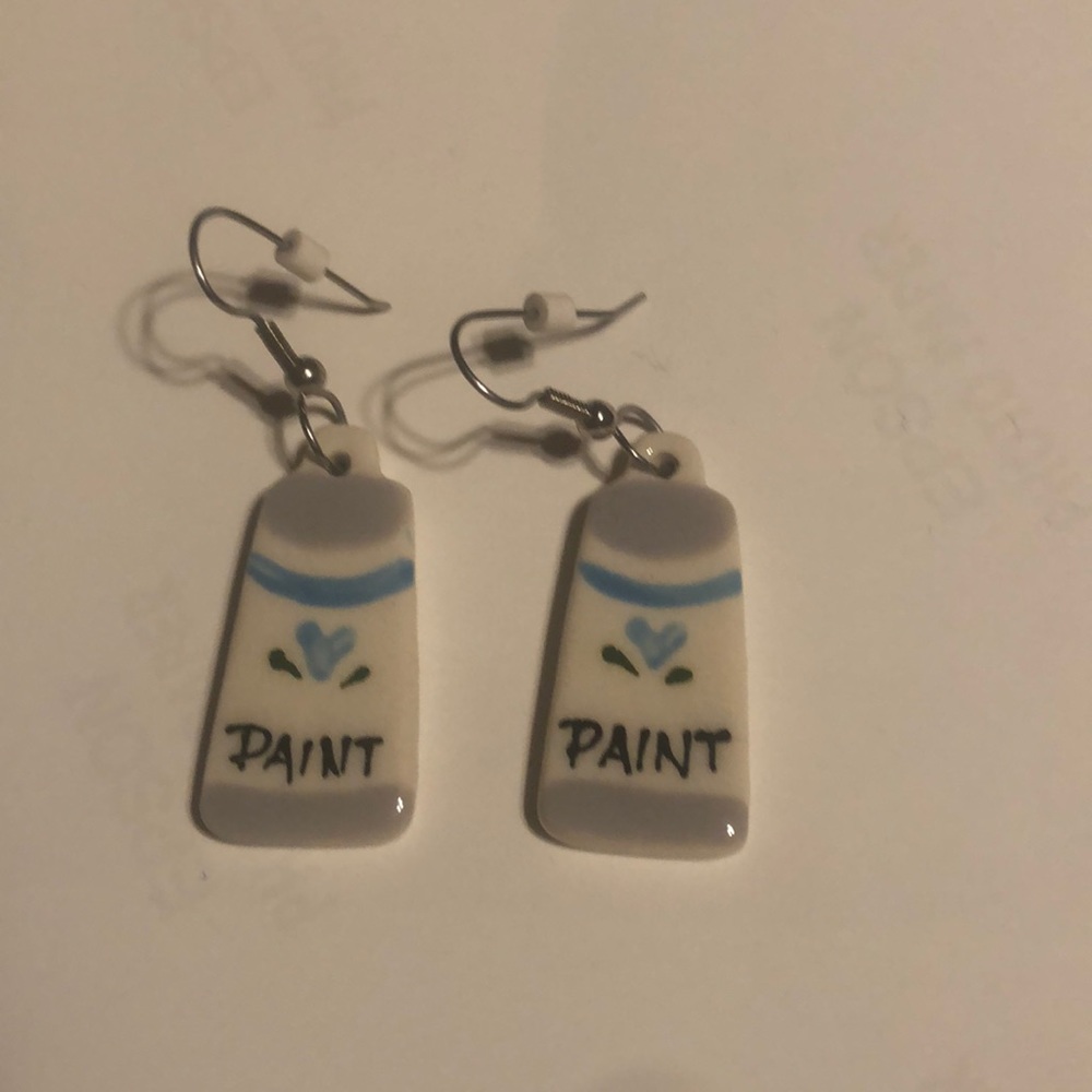 New paint can dangle earrings